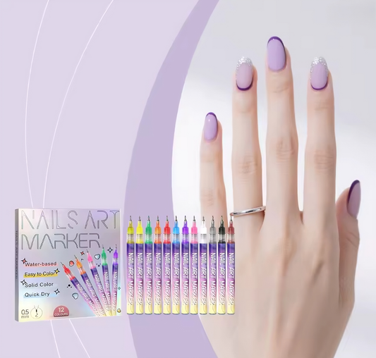 Grooche™ Elite Nail Art Graffiti Pen 12 Color Set